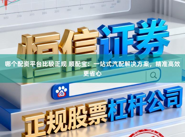 哪个配资平台比较正规 顺配宝:一站式汽配解决方案,精准高效更省心