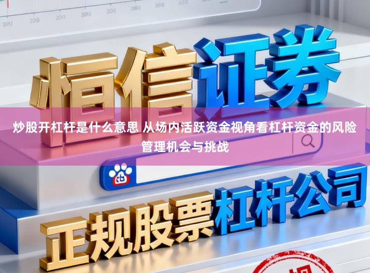 炒股开杠杆是什么意思 从场内活跃资金视角看杠杆资金的风险管理机会与挑战